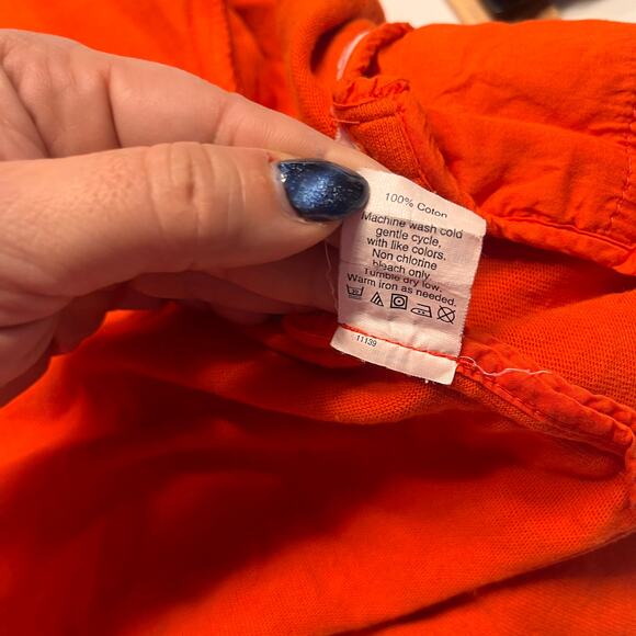 J. Crew Red 100% Cotton Blazer Gold Buttons Size XS - Picture 5 of 8